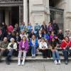 Happy pilgrims in front of St. John Lateran.