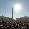 Eager crowd of 200,000 plus await Pope Francis.