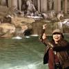Miss Munda at the Trevi Fountain