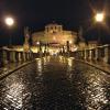 Walking across the Tiber to Castel Sant'Angelo