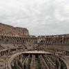 Inside the Colosseum.